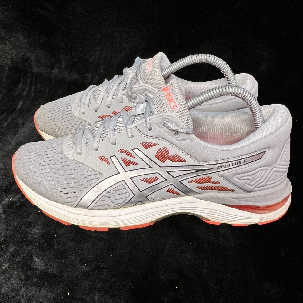 Asics Gel-Flux 5 T861N Womens‎ US 9 Running Shoes Gray Lace Up Athletic Sneakers